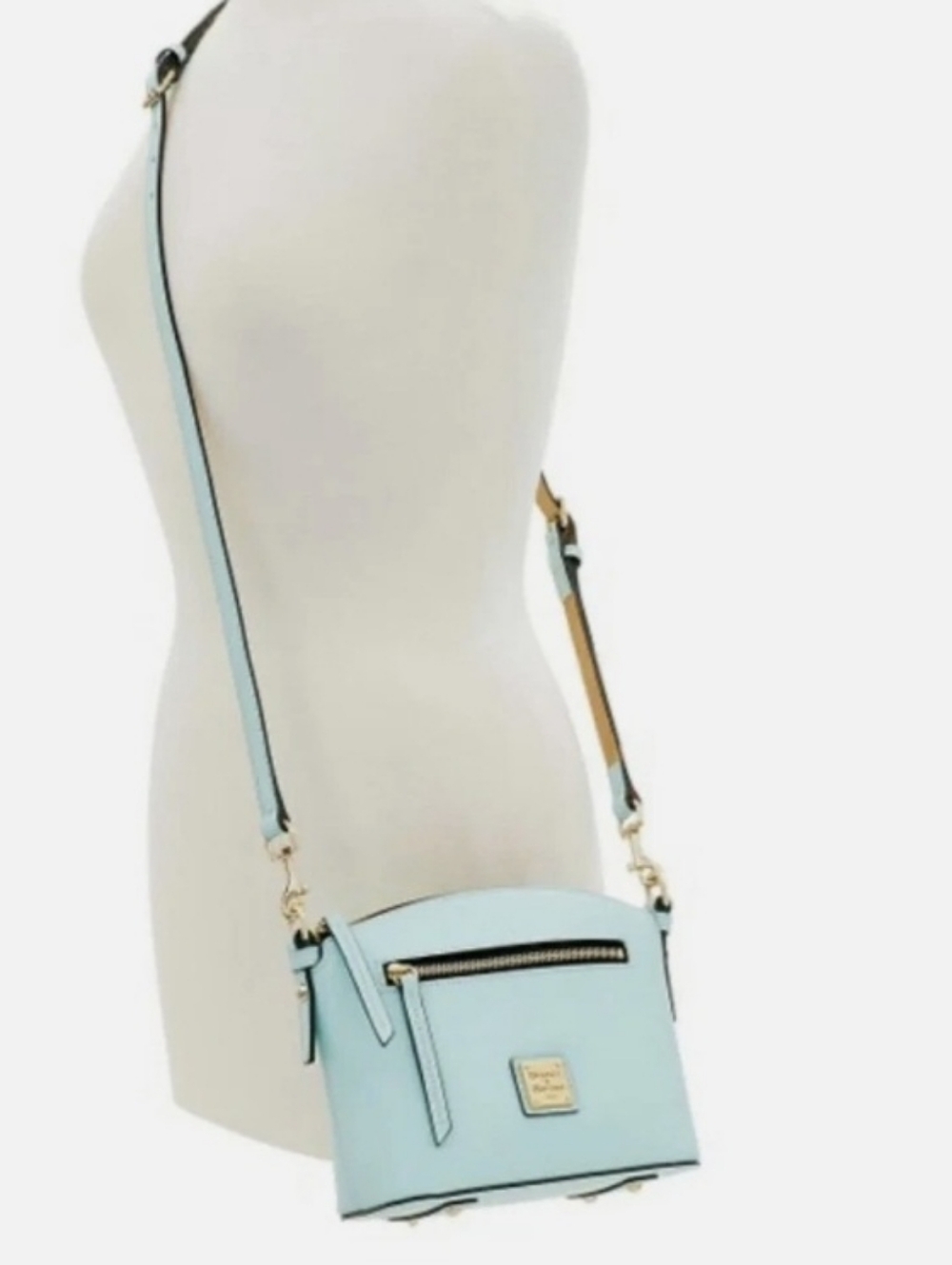 Dooney & Bourke Sorrento Zip Domed Crossbody Pale Mint Shade Like New